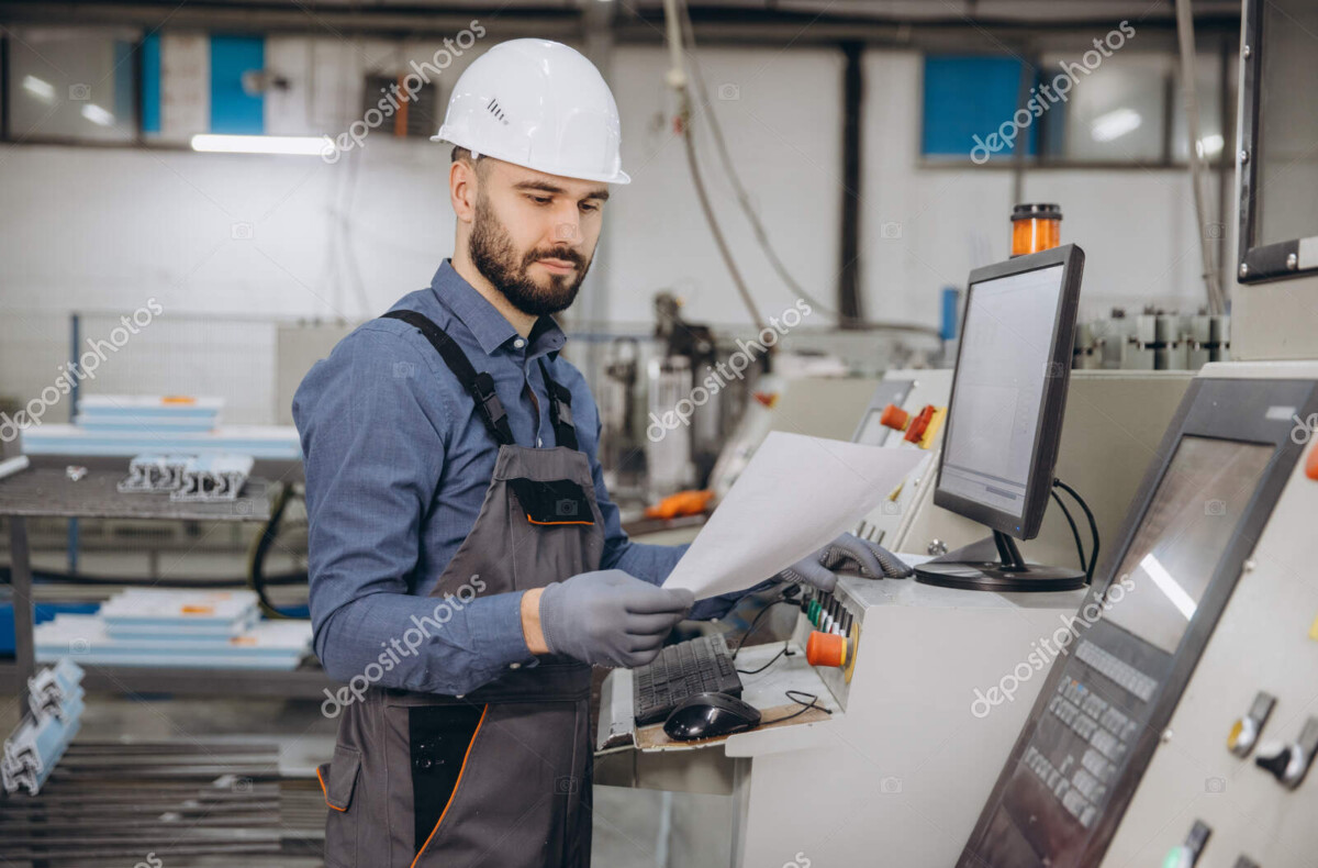 depositphotos 776532346 stock photo industrial worker uniform hardhat operating